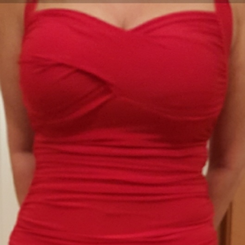 Sexy red mini dress love culture
